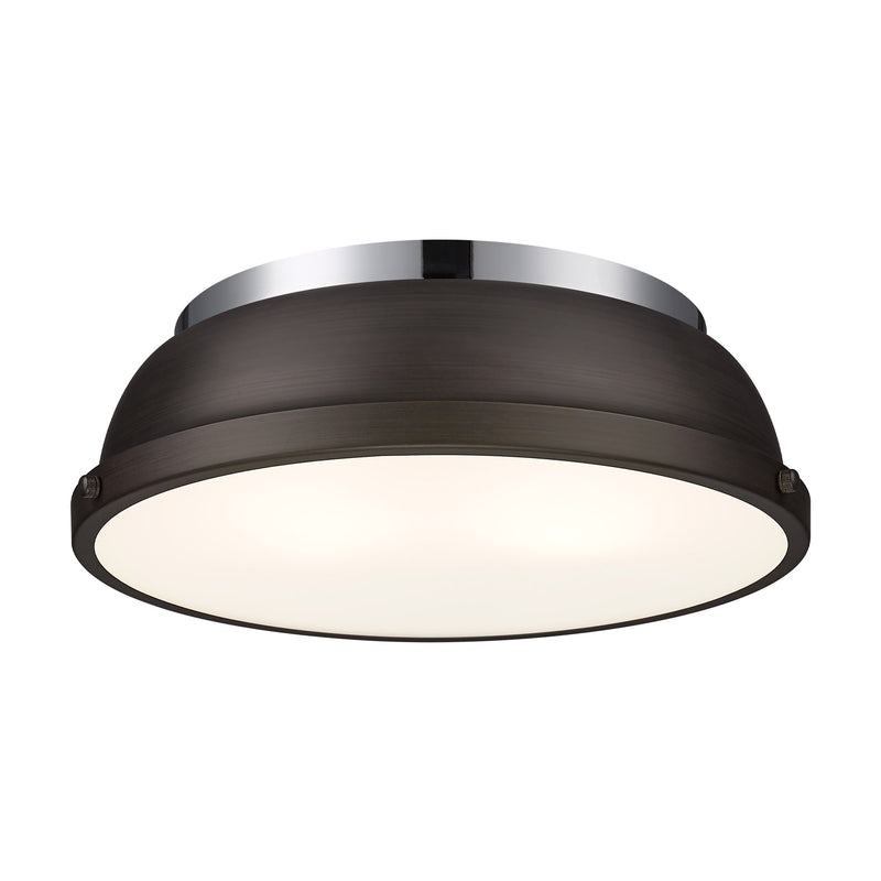 Duncan 2-Light Flush Mount in Chrome