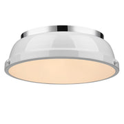 Duncan 2-Light Flush Mount in Chrome