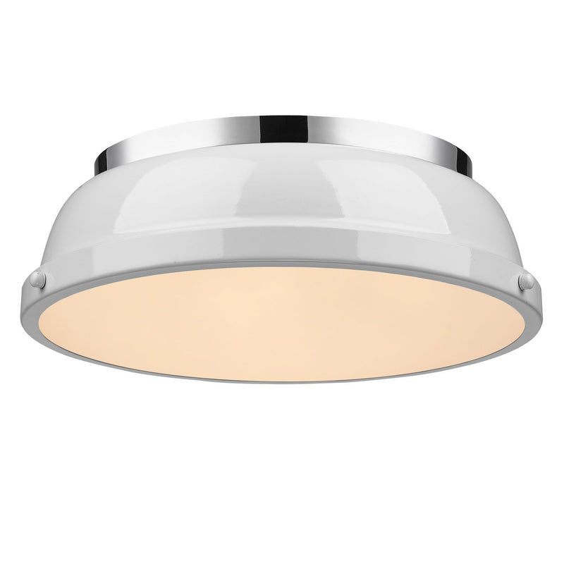 Duncan 2-Light Flush Mount in Chrome