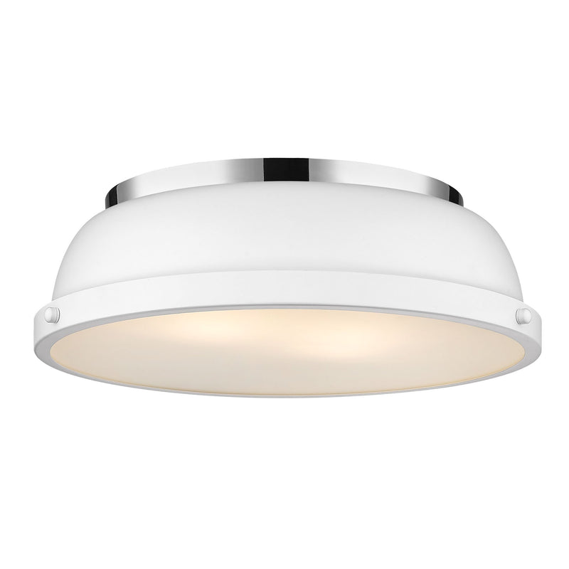 Duncan 2-Light Flush Mount in Chrome