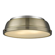 Duncan 2-Light Flush Mount in Pewter
