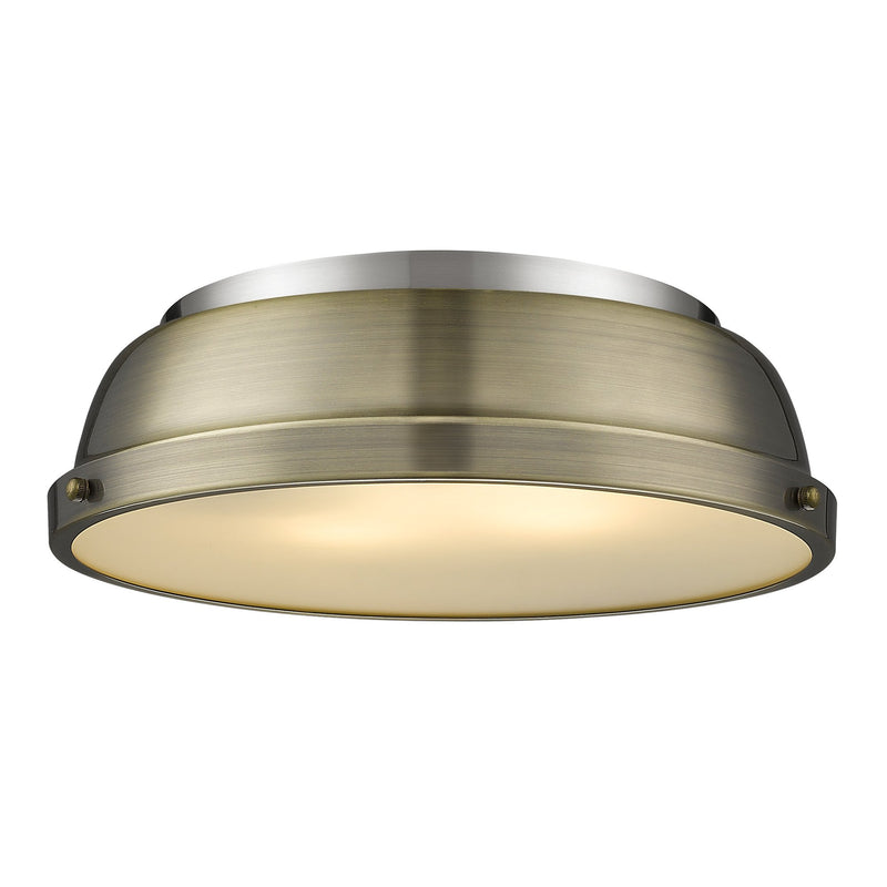 Duncan 2-Light Flush Mount in Pewter