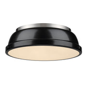 Duncan 2-Light Flush Mount in Pewter