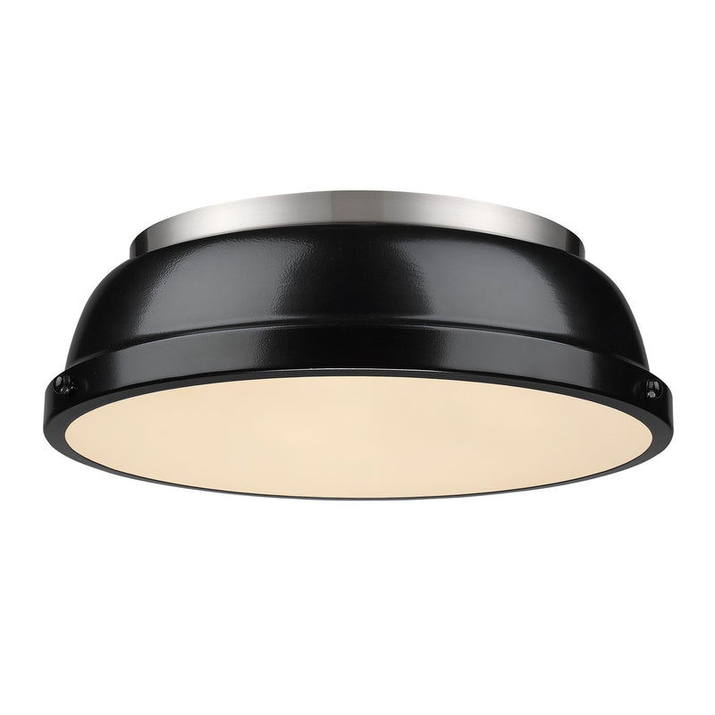 Duncan 2-Light Flush Mount in Pewter