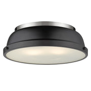 Duncan 2-Light Flush Mount in Pewter