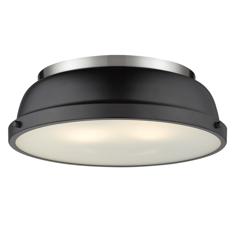 Duncan 2-Light Flush Mount in Pewter