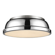 Duncan 2-Light Flush Mount in Pewter