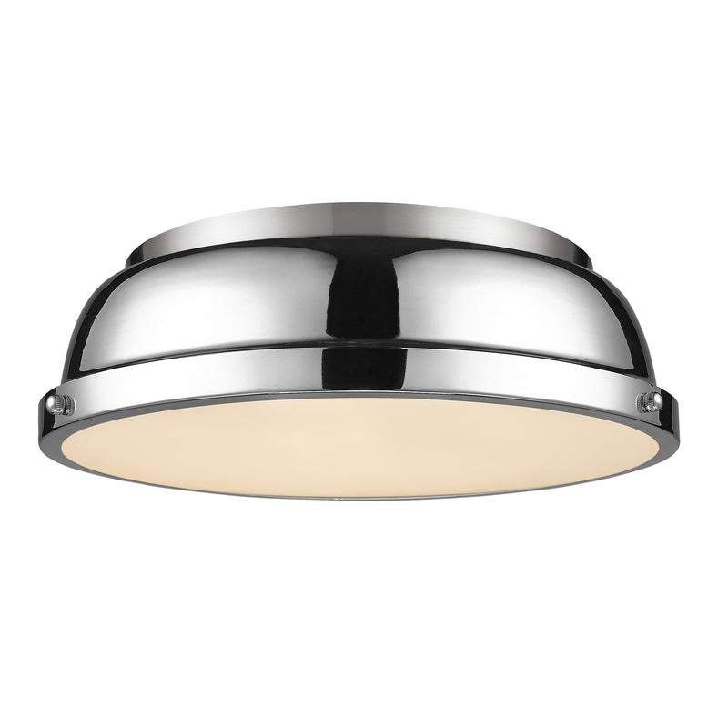 Duncan 2-Light Flush Mount in Pewter