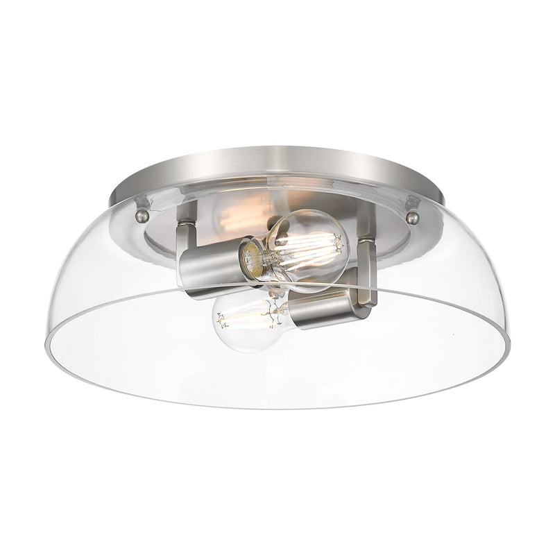 Duncan 2-Light Flush Mount in Pewter