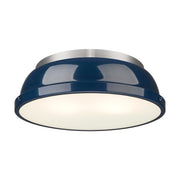 Duncan 2-Light Flush Mount in Pewter