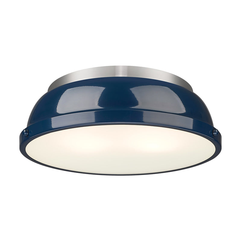 Duncan 2-Light Flush Mount in Pewter