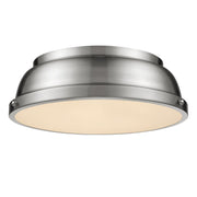 Duncan 2-Light Flush Mount in Pewter