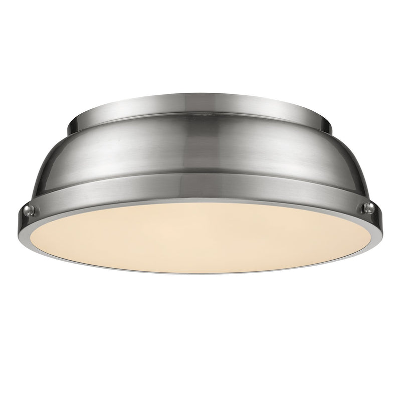 Duncan 2-Light Flush Mount in Pewter