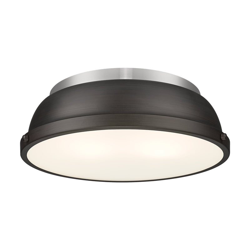 Duncan 2-Light Flush Mount in Pewter