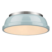 Duncan 2-Light Flush Mount in Pewter