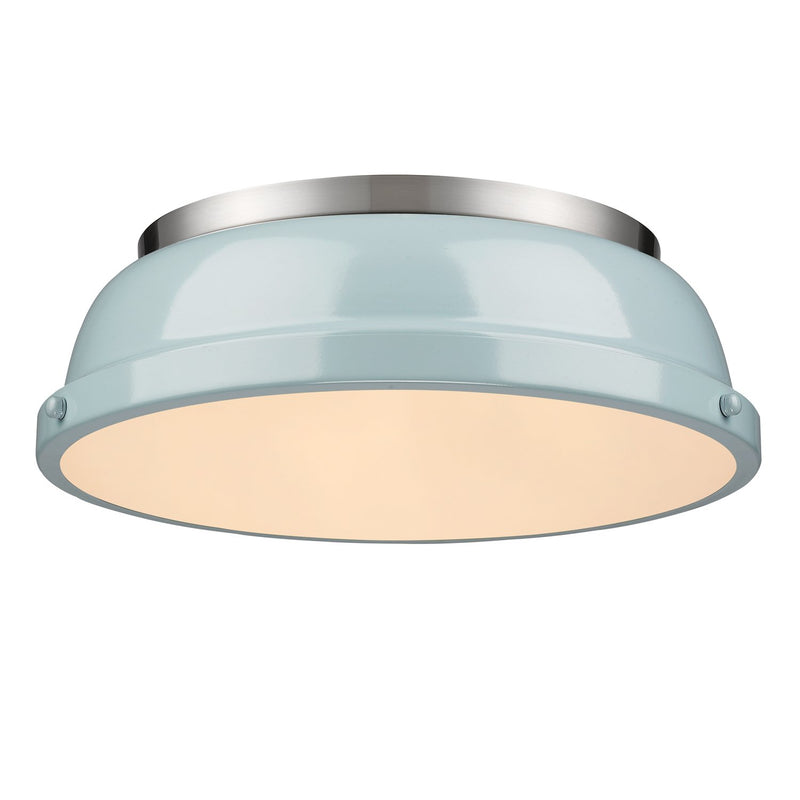 Duncan 2-Light Flush Mount in Pewter