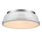 Duncan 2-Light Flush Mount in Pewter