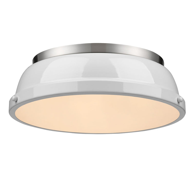 Duncan 2-Light Flush Mount in Pewter