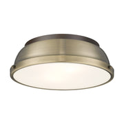 Duncan 2-Light Flush Mount in Rubbed Bronze