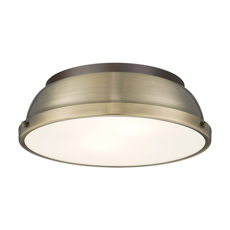 Duncan 2-Light Flush Mount in Rubbed Bronze