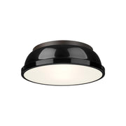 Duncan 2-Light Flush Mount in Rubbed Bronze