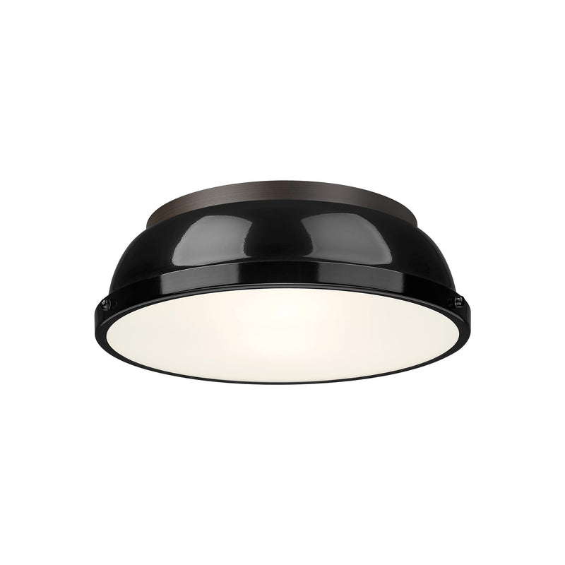 Duncan 2-Light Flush Mount in Rubbed Bronze