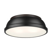 Duncan 2-Light Flush Mount in Rubbed Bronze