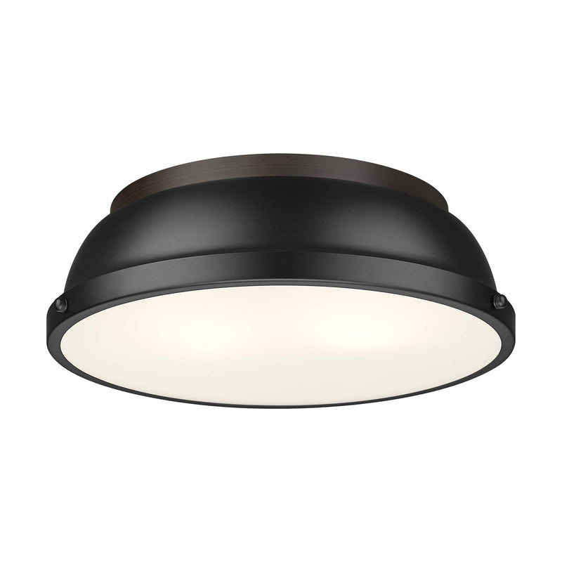Duncan 2-Light Flush Mount in Rubbed Bronze
