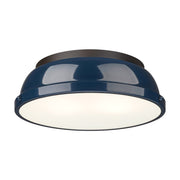 Duncan 2-Light Flush Mount in Rubbed Bronze