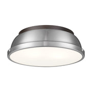 Duncan 2-Light Flush Mount in Rubbed Bronze
