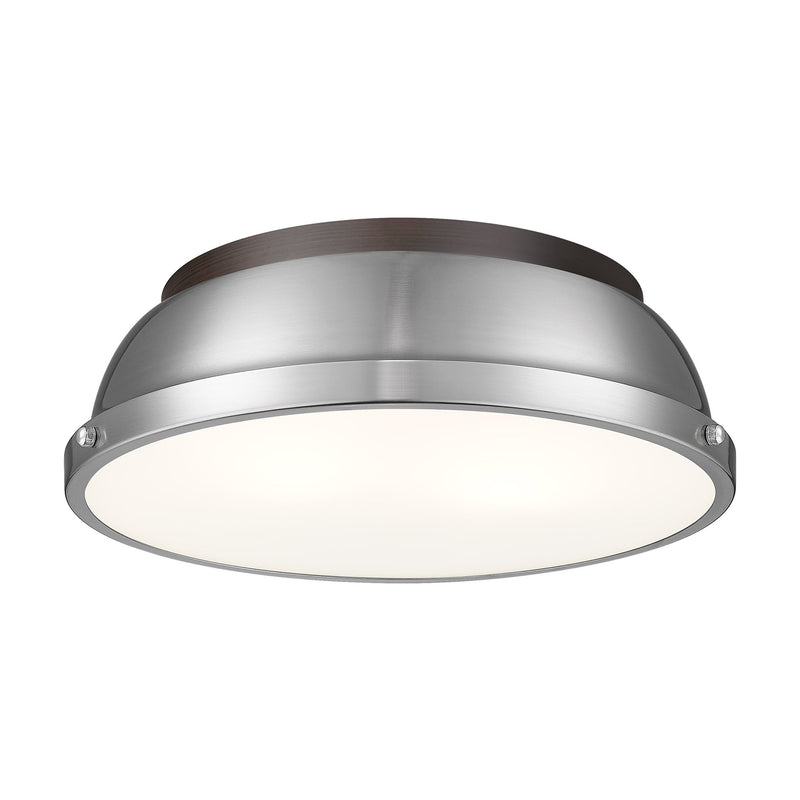 Duncan 2-Light Flush Mount in Rubbed Bronze
