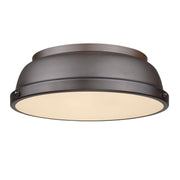 Duncan 2-Light Flush Mount in Rubbed Bronze