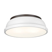 Duncan 2-Light Flush Mount in Rubbed Bronze