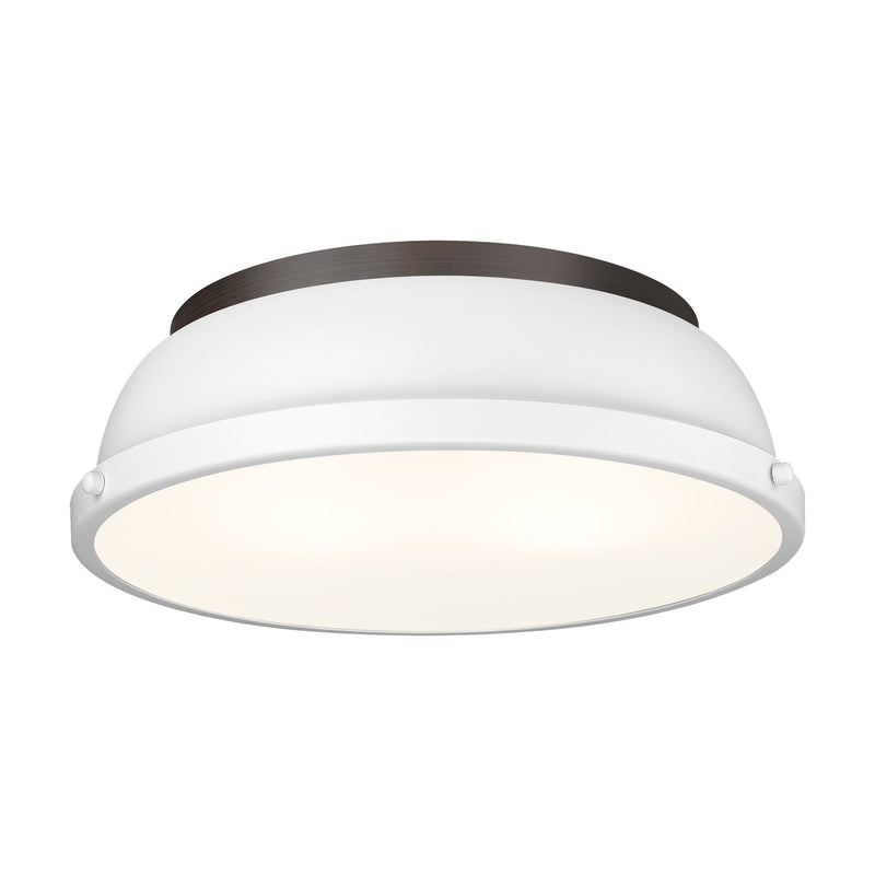 Duncan 2-Light Flush Mount in Rubbed Bronze