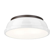 Duncan 2-Light Flush Mount in Rubbed Bronze