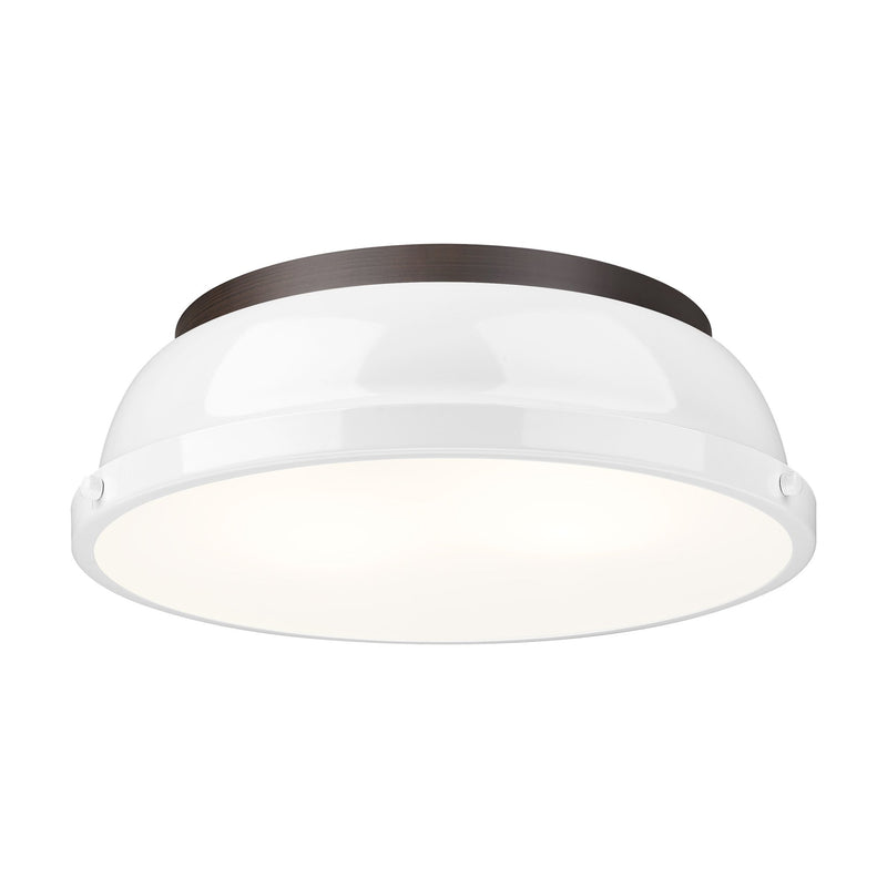Duncan 2-Light Flush Mount in Rubbed Bronze