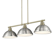 Duncan 3-Light Linear Pendant in Aged Brass