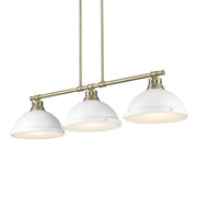 Duncan 3-Light Linear Pendant in Aged Brass