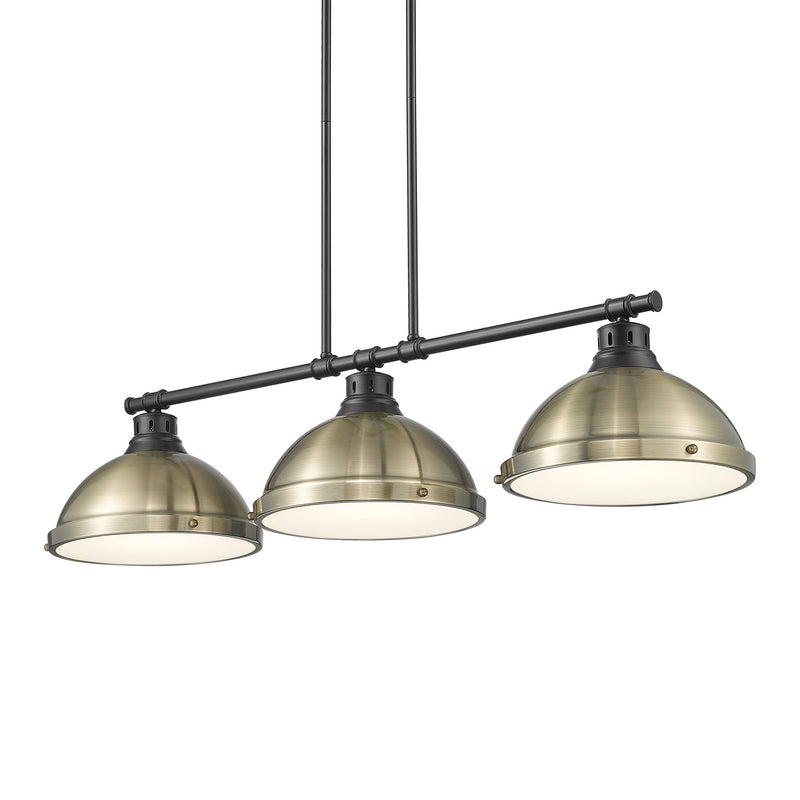 Duncan 3-Light Linear Pendant in Matte Black