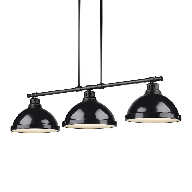 Duncan 3-Light Linear Pendant in Matte Black
