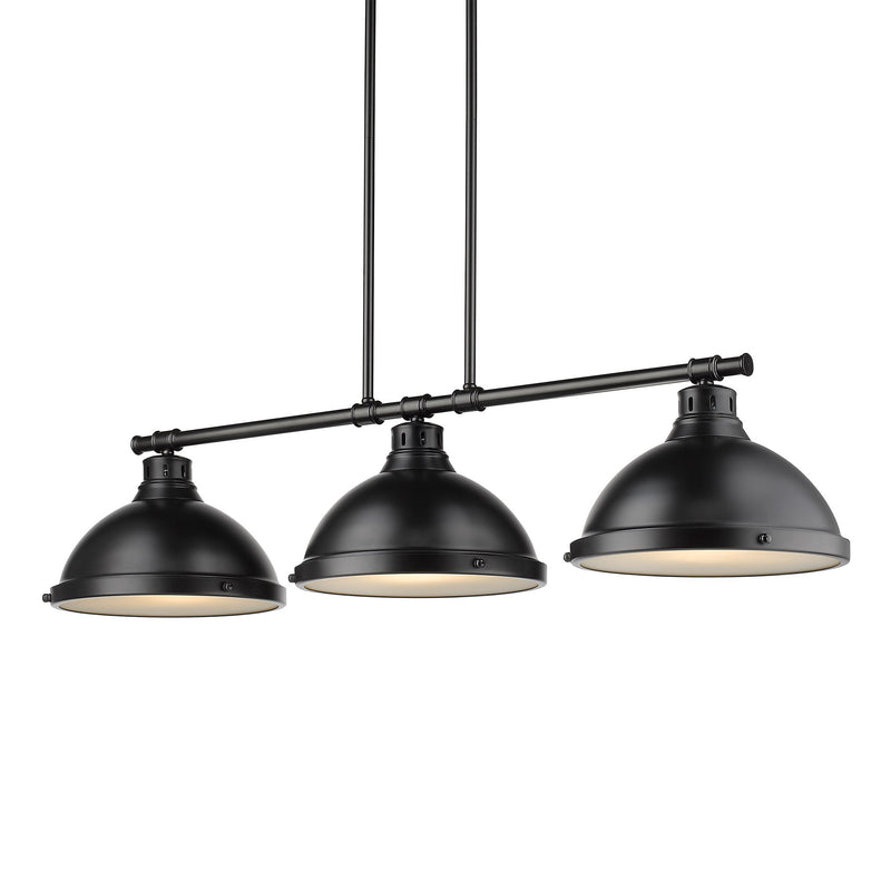 Duncan 3-Light Linear Pendant in Matte Black