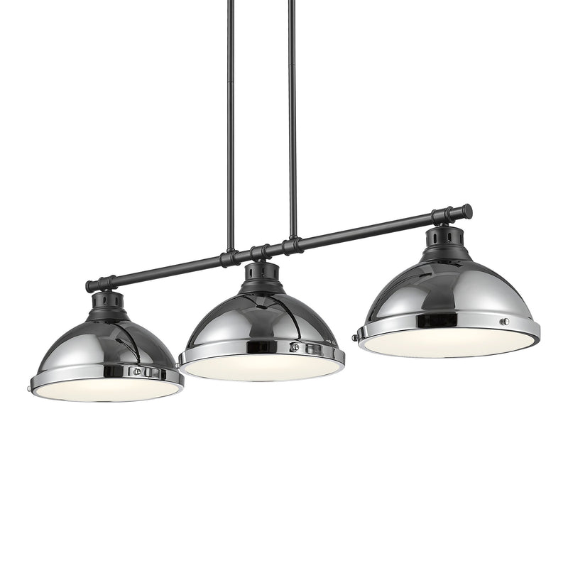 Duncan 3-Light Linear Pendant in Matte Black