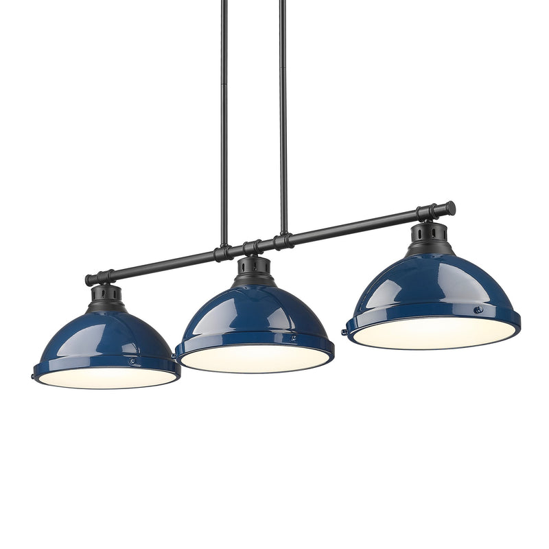 Duncan 3-Light Linear Pendant in Matte Black