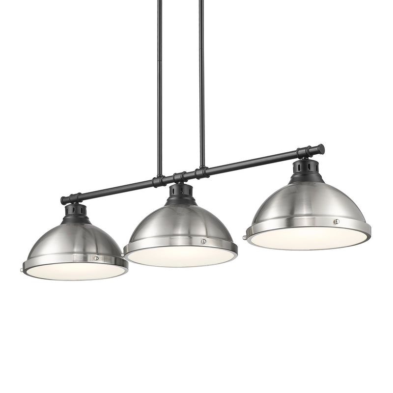 Duncan 3-Light Linear Pendant in Matte Black