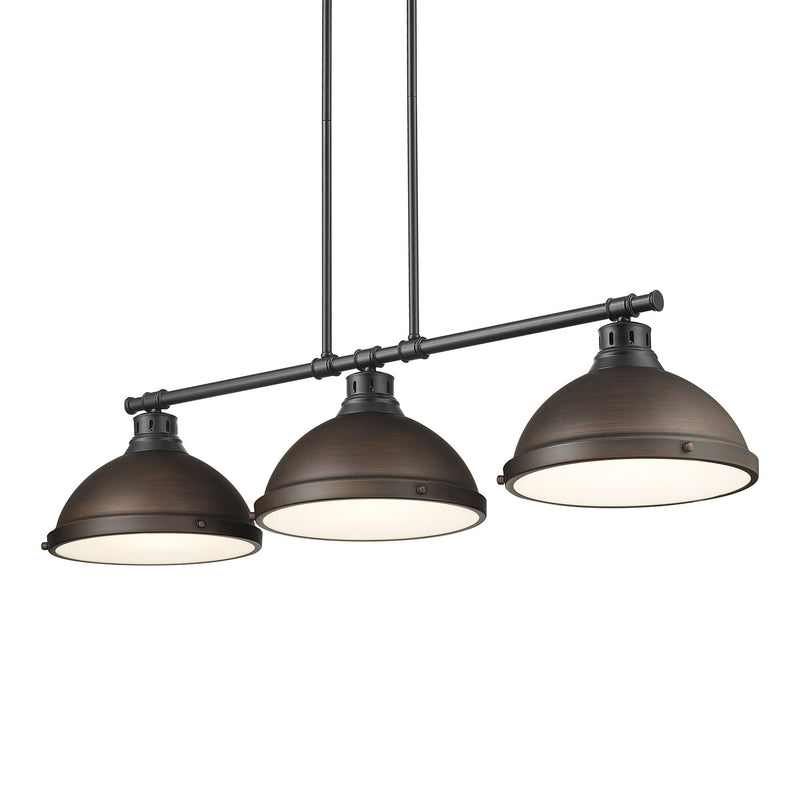 Duncan 3-Light Linear Pendant in Matte Black