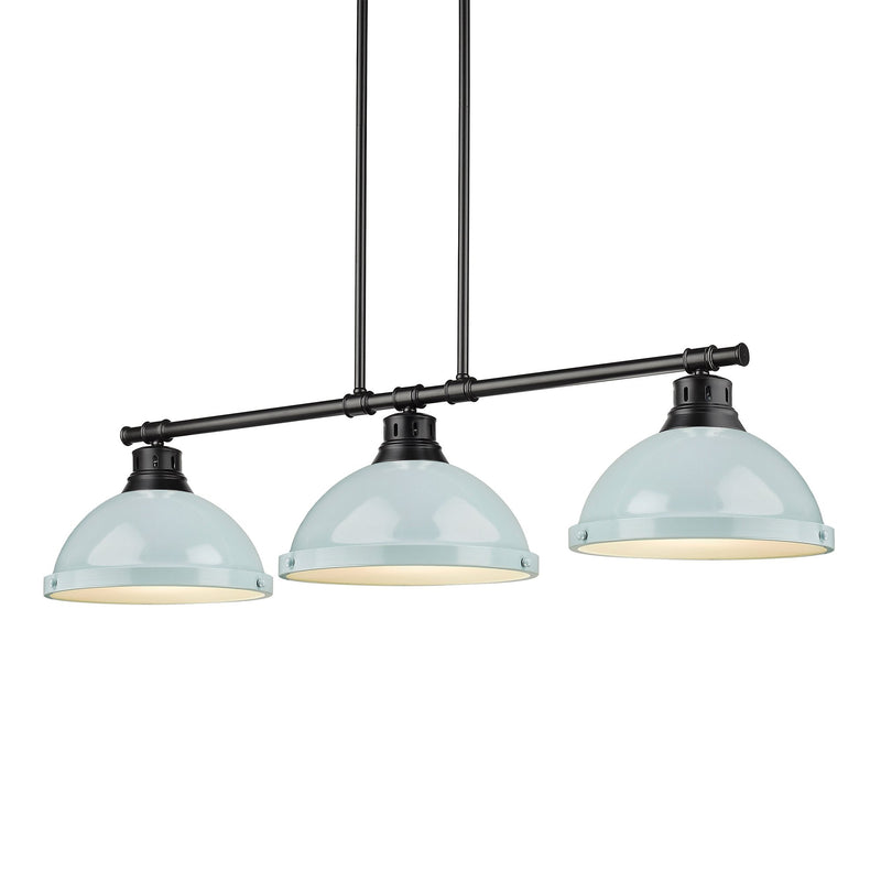Duncan 3-Light Linear Pendant in Matte Black