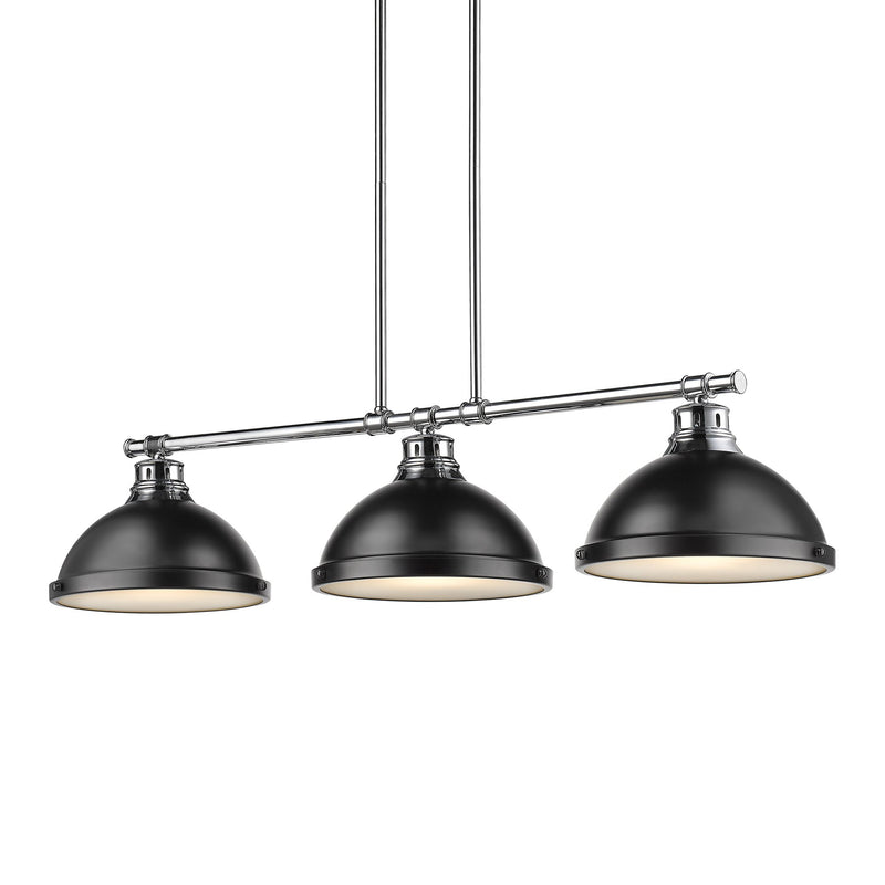 Duncan 3-Light Linear Pendant in Chrome