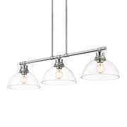 Duncan 3-Light Linear Pendant in Chrome