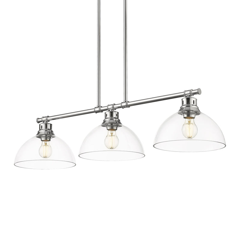 Duncan 3-Light Linear Pendant in Chrome