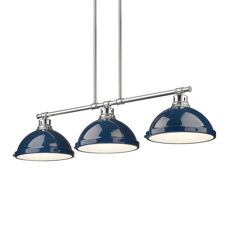 Duncan 3-Light Linear Pendant in Chrome